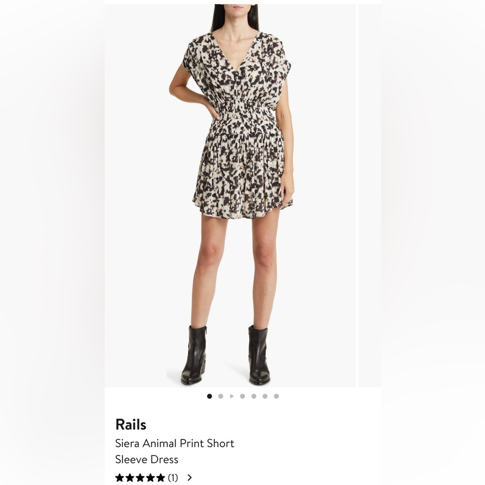 Rails Siera Animal Print Short Sleeve Dress